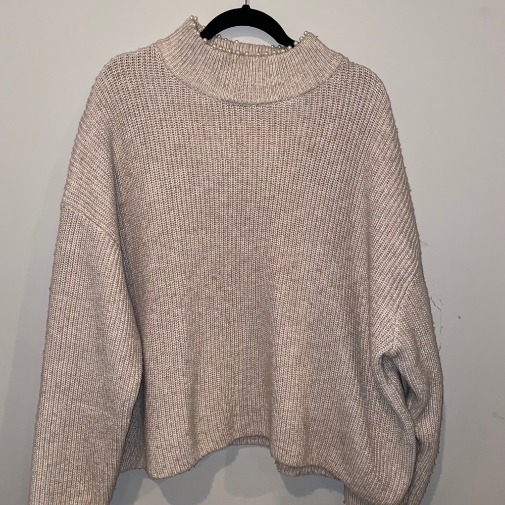 Pearl Neck Sweater